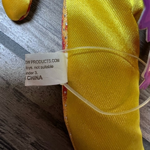 Crazy Critters Lizard Plush Toy Orange Red Dot Gecko Stretchy Beanbag Style tags - Picture 4 of 6